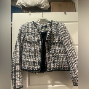 Women's Tweed Jacket - Navy Multi